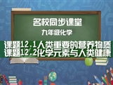 【名校同步课堂】河南省实验中学九年级化学下册《课题12.1人类重要的营养物质和课题12.2化学元素与人类健康》线上授课视频(人教版，王国英）
