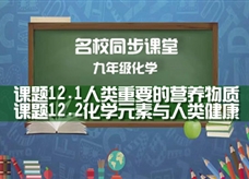 【名校同步课堂】河南省实验中学九年级化学下册《课题12.1人类重要的营养物质和课题12.2化学元素与人类健康》线上授课视频(人教版,王国英)