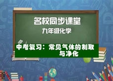 【名校同步课堂】河南省实验中学九年级化学下册《中考复习:常见气体的制取与净化》线上授课视频(人教版,刘爱娜