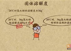 “乐乐课堂”初中化学教学视频素材:《溶液》07固体溶解度