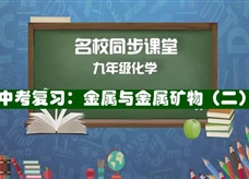 【名校同步课堂】河南省实验中学九年级化学下册《中考复习：金属与金属矿物（二）》线上授课视频(人教版，杨洁）