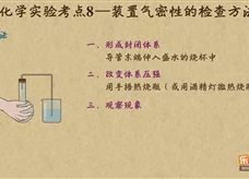 “乐乐课堂”初中化学教学视频素材:《中考化学能力提升专题》20化学实验考点8——装置气密性的检查