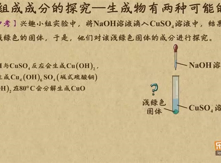 “乐乐课堂”初中化学教学视频素材：《中考化学能力提升专题》29物质组成成分的探究——生成物有两种可能的物质